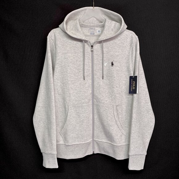 Polo Ralph Lauren Double-Knit Full-Zip Hoodie – Classic Grey Heather, MED. NWT - Picture 1 of 13